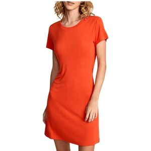 Orange t-shirt dress